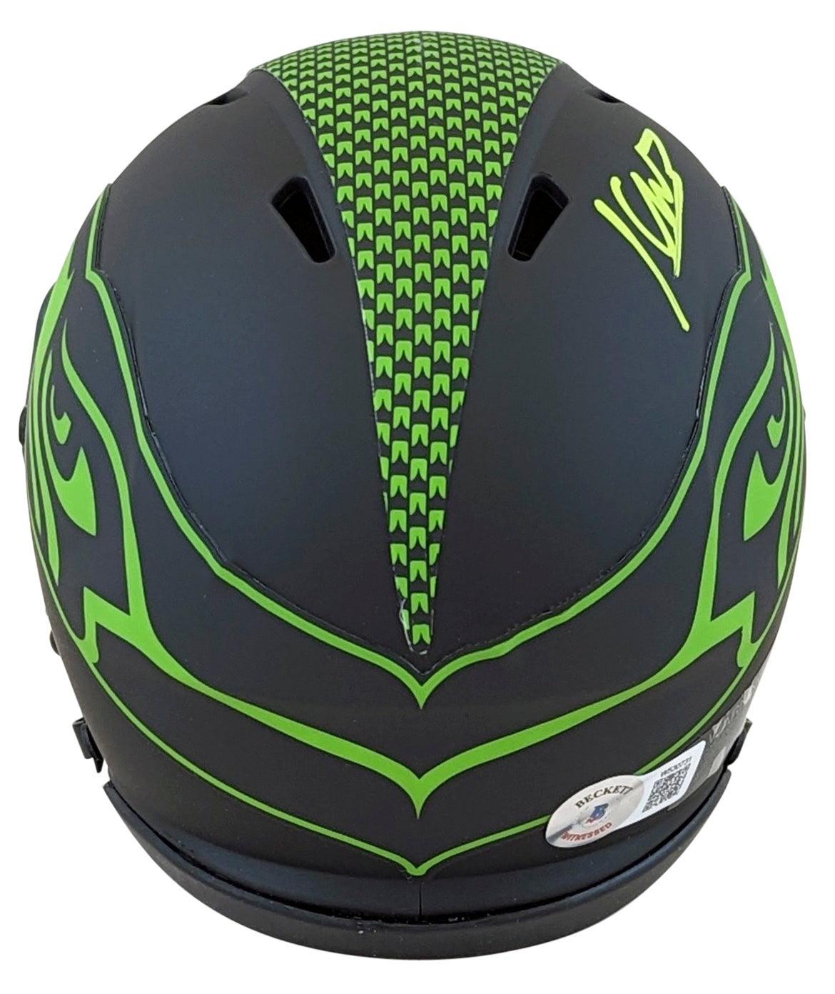 Seahawks Kenneth Walker III Authentic Signed Eclipse Speed Mini Helmet BAS Wit