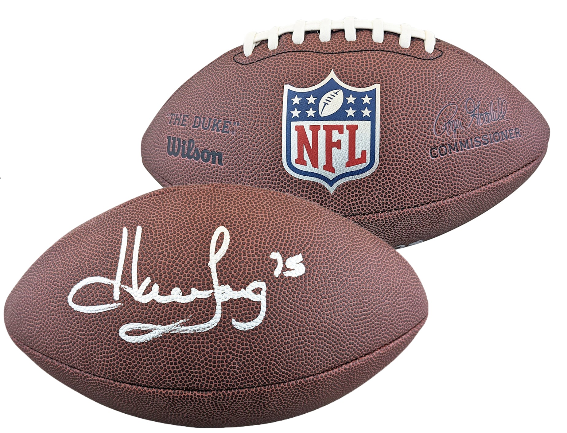 Raiders Howie Long Authentic Signed Wilson Replica Duke Nfl Football BAS Wit