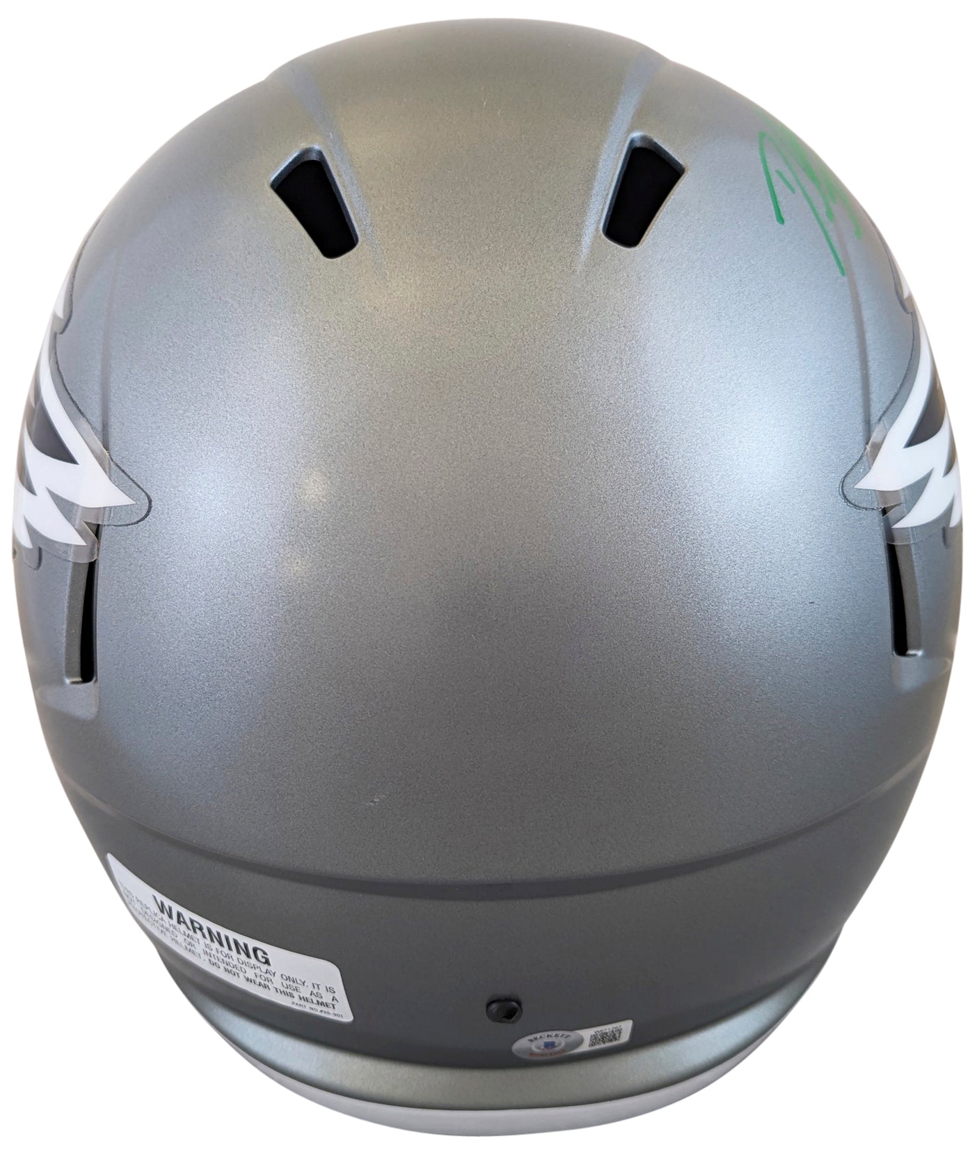 Eagles D'Andre Swift Authentic Signed Flash Full Size Speed Rep Helmet BAS Wit