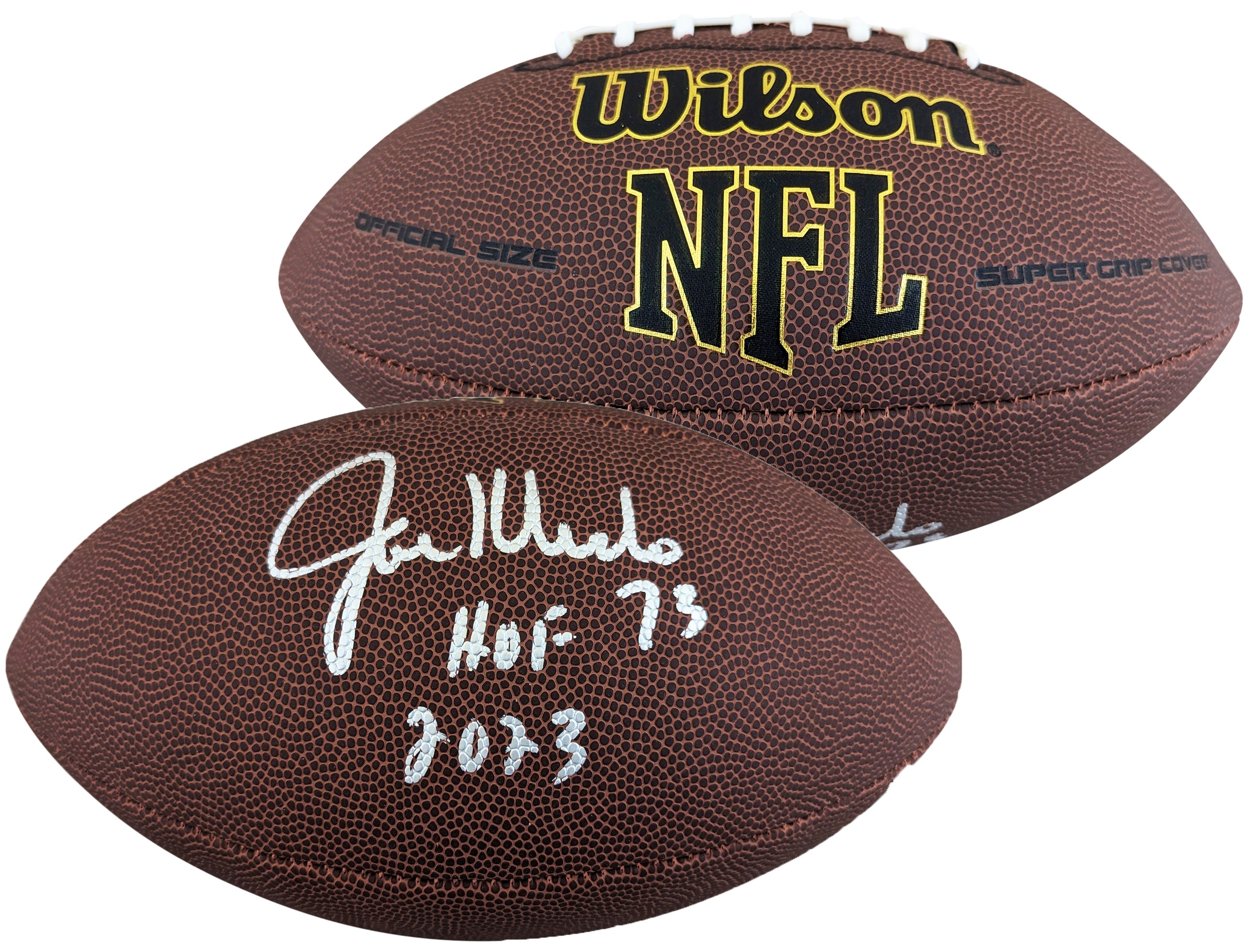 Jets Joe Klecko "HOF 23" Signed Wilson Super Grip Nfl Football BAS Witnessed
