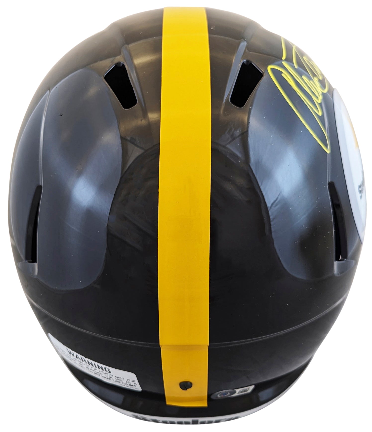 Steelers Alan Faneca "HOF 21" Signed Full Size Speed Rep Helmet BAS Witnessed