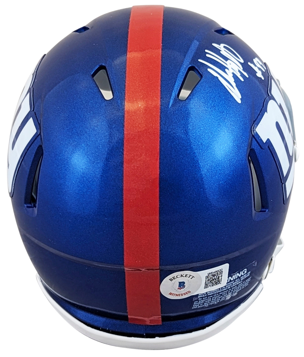 Giants Jalin Hyatt Authentic Signed Speed Mini Helmet BAS Witnessed