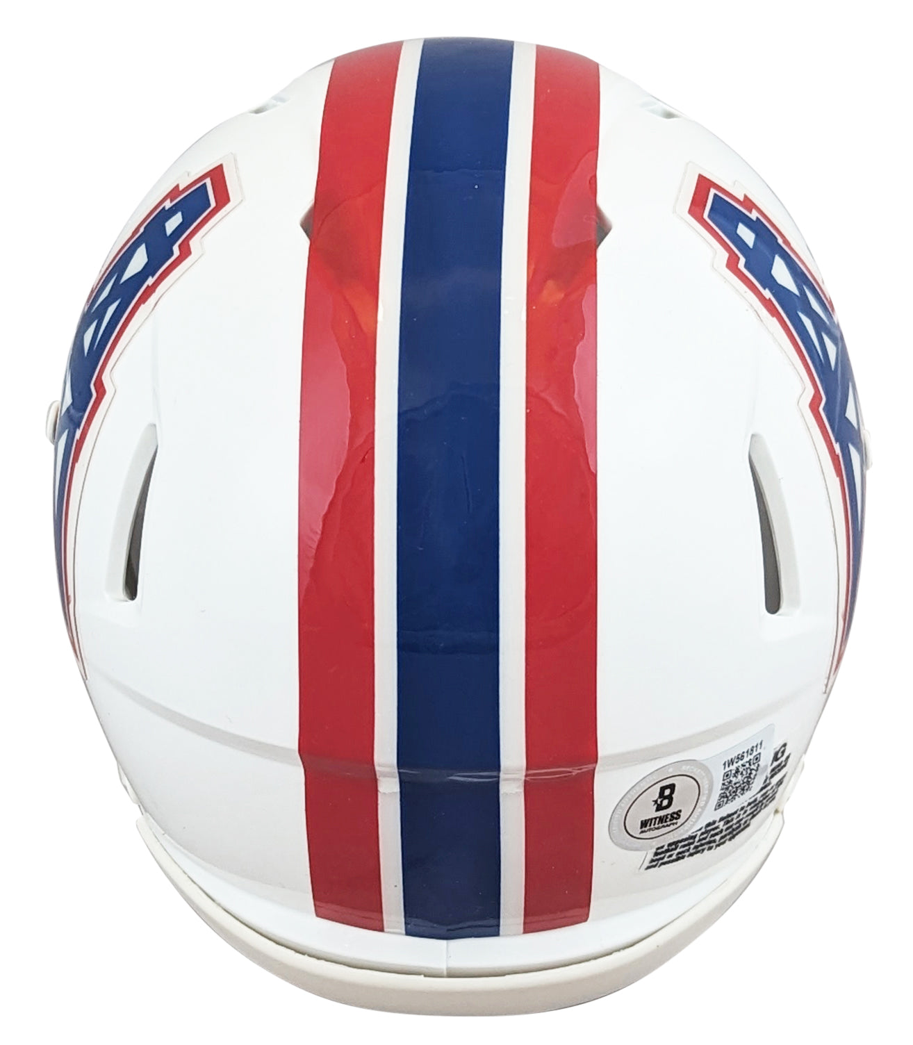 Oilers Warren Moon "HOF 06" Signed 1975-80 TB Speed Mini Helmet BAS Witnessed