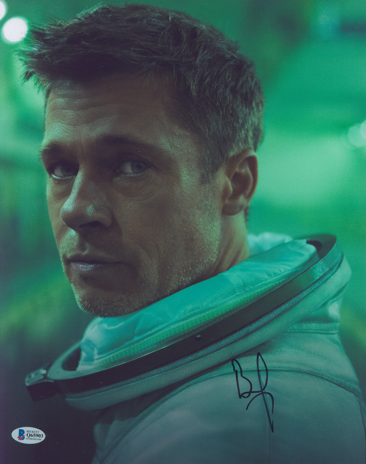 Brad Pitt Ad Astra Authentic Signed 11x14 Photo Autographed BAS #Q65903