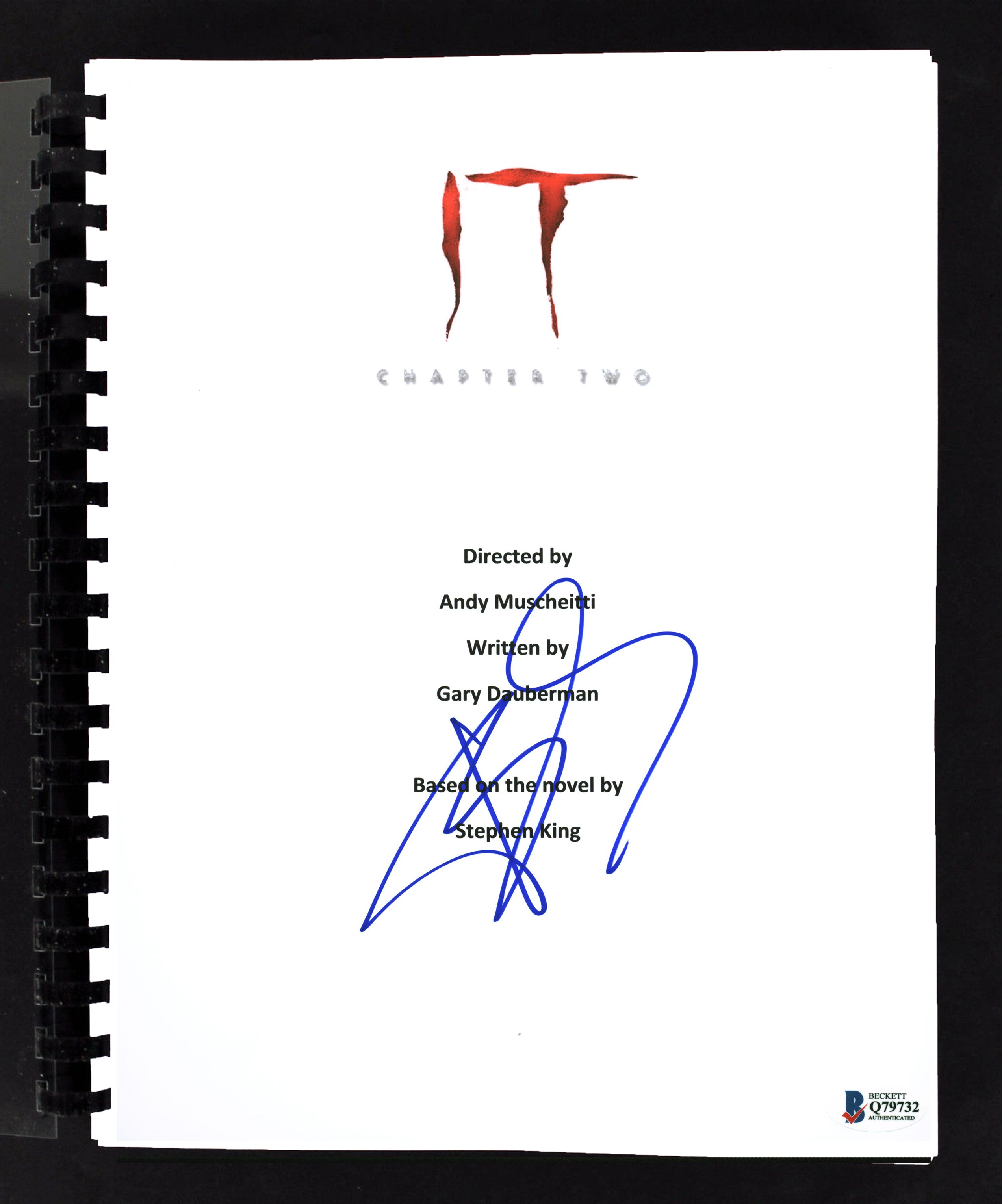 Bill Skarsgard IT Chapter Two Authentic Signed Movie Script BAS #Q79732