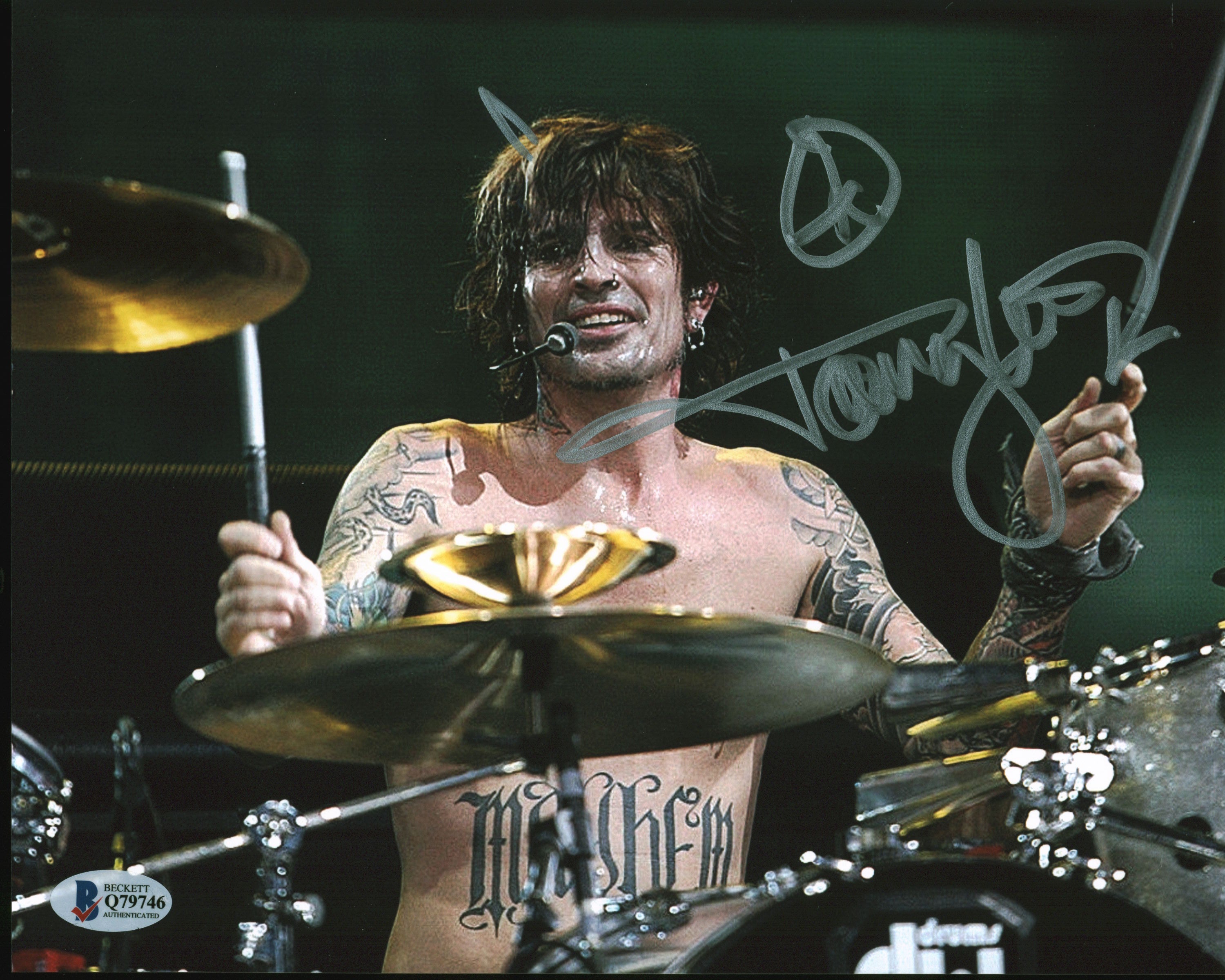 Tommy Lee Motley Crue Authentic Signed 8x10 Photo Autographed BAS #Q79746
