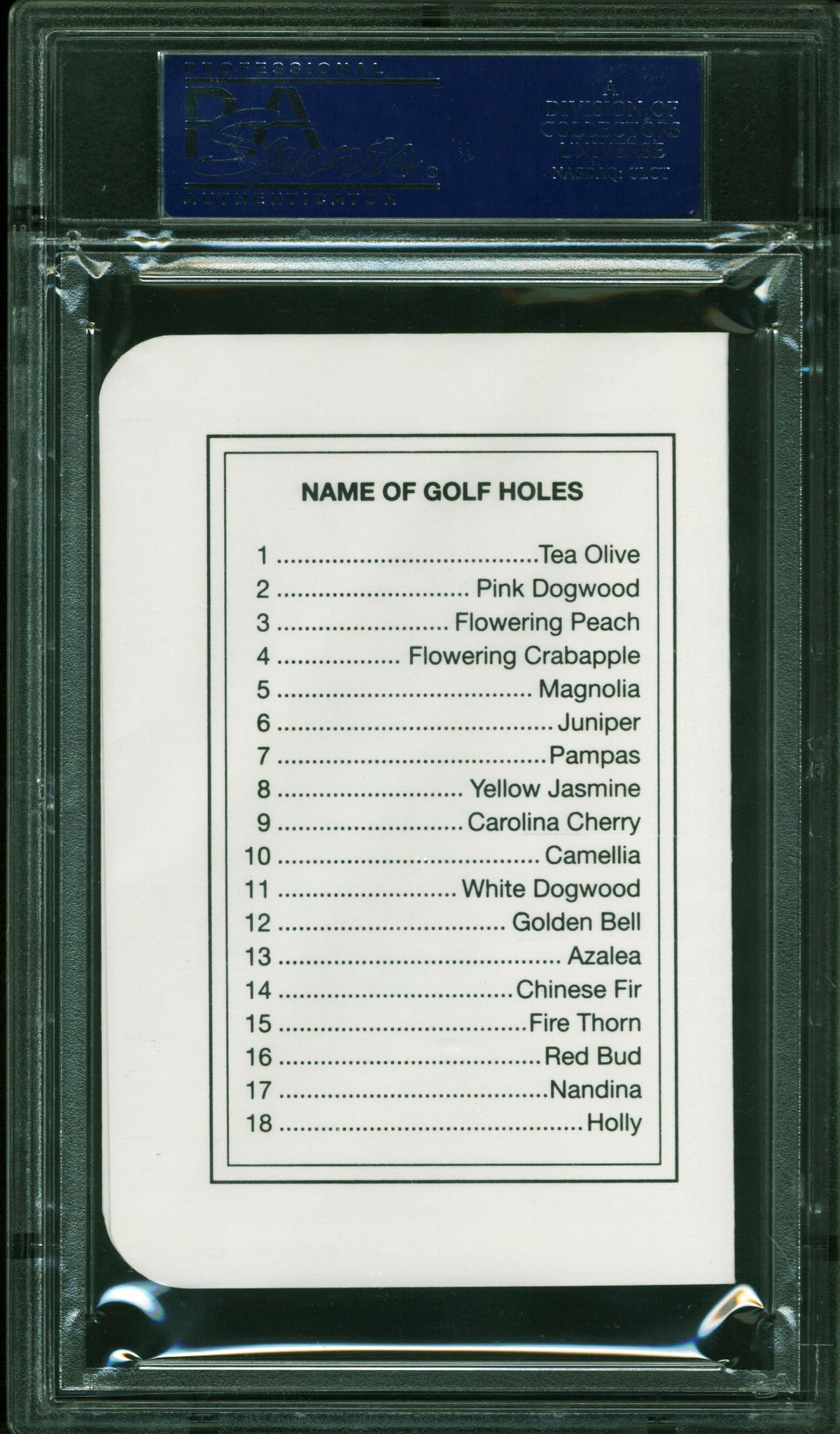 Raymond Floyd PGA Golf Authentic Signed Masters Scorecard PSA/DNA Slabbed