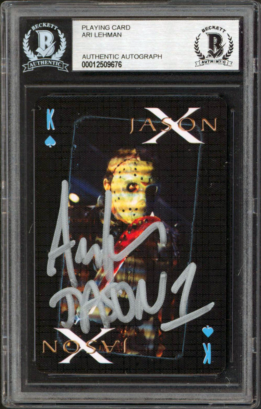 Ari Lehman Friday The 13th "Jason 1" Signed Playing Card BAS Slabbed #12509676