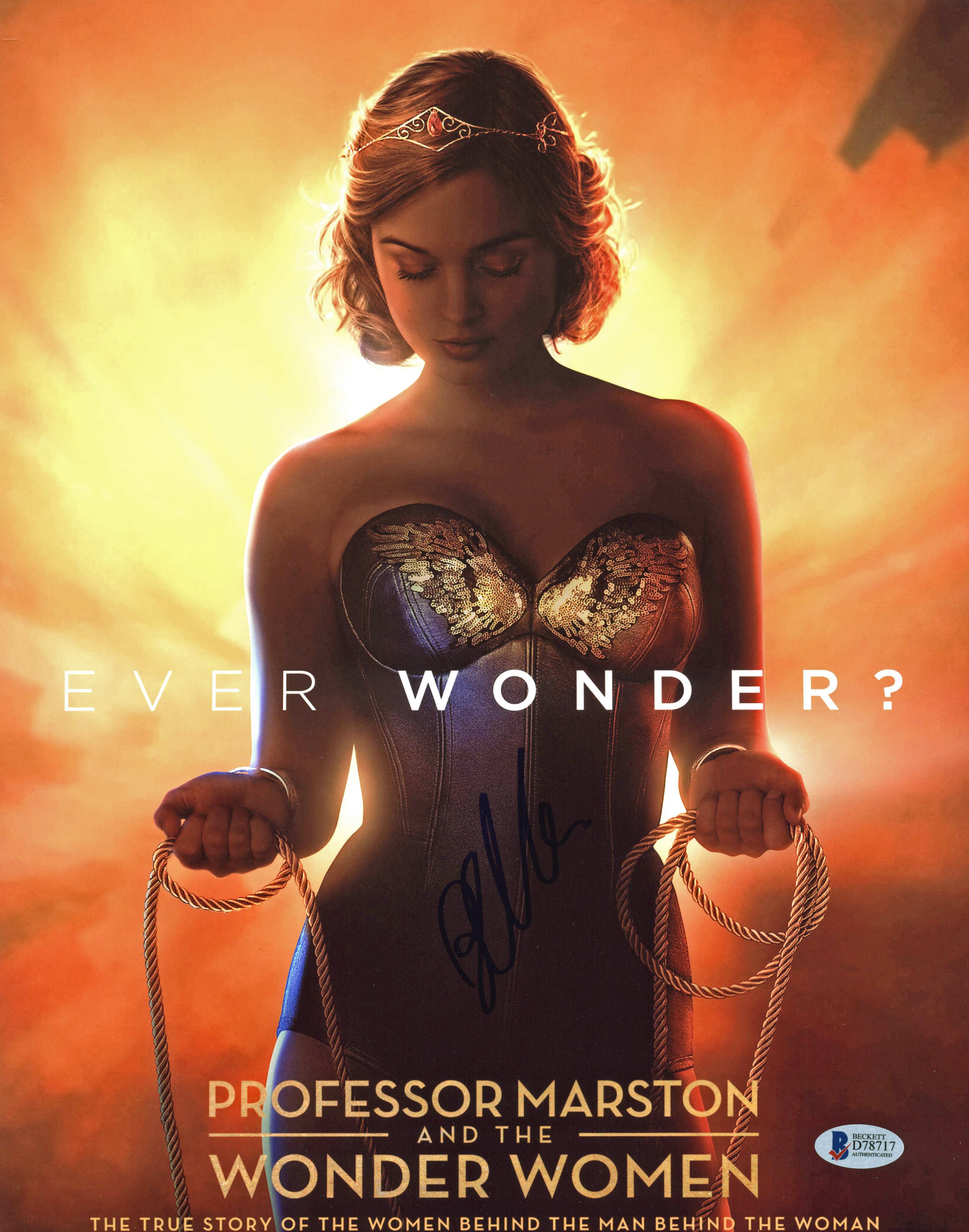 Bella Heathcote Professor Marston and Wonder Women Signed 11x14 Photo BAS #D78717