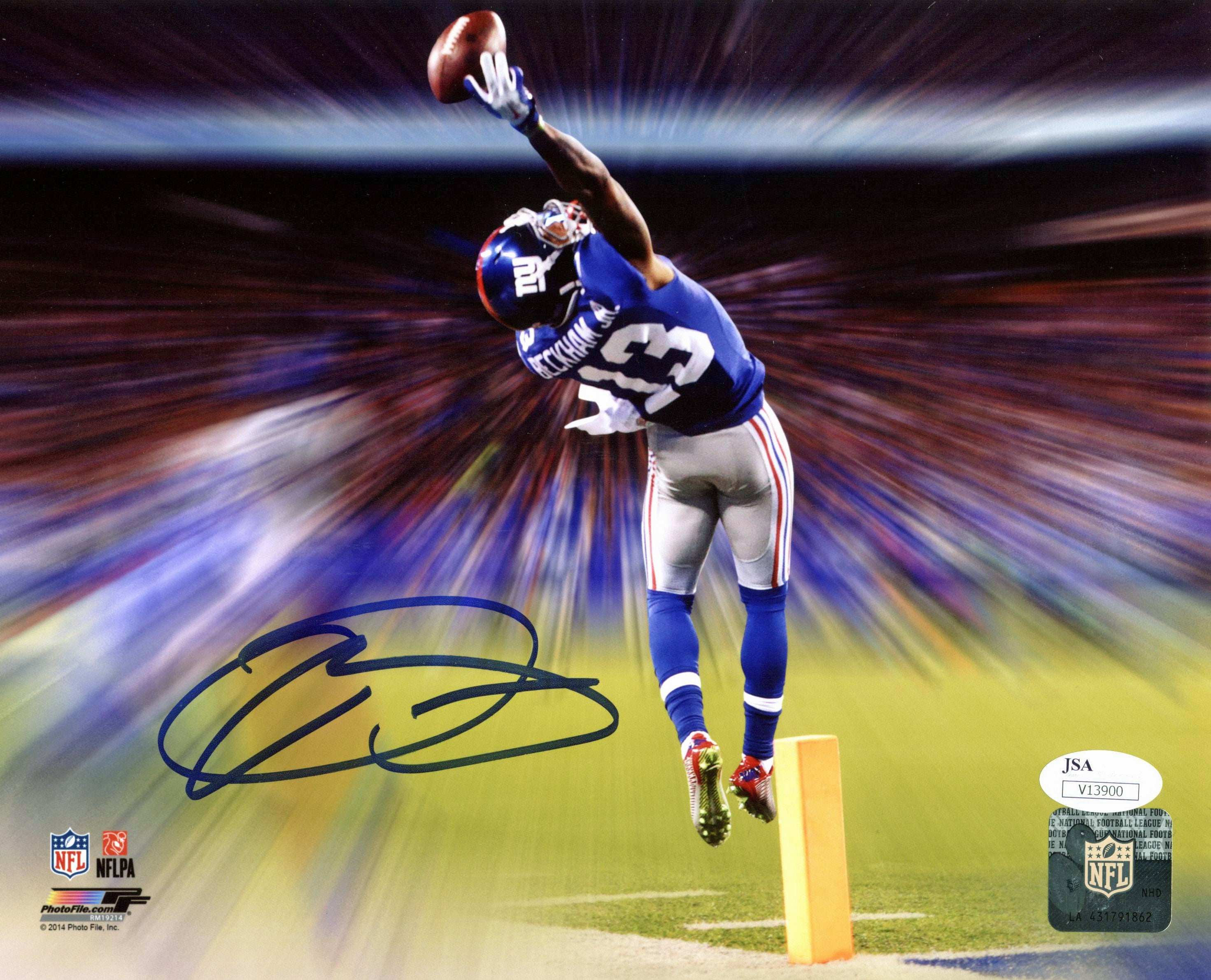 Giants Odell Beckham Jr. Authentic Signed 8x10 Photo Autographed JSA 2