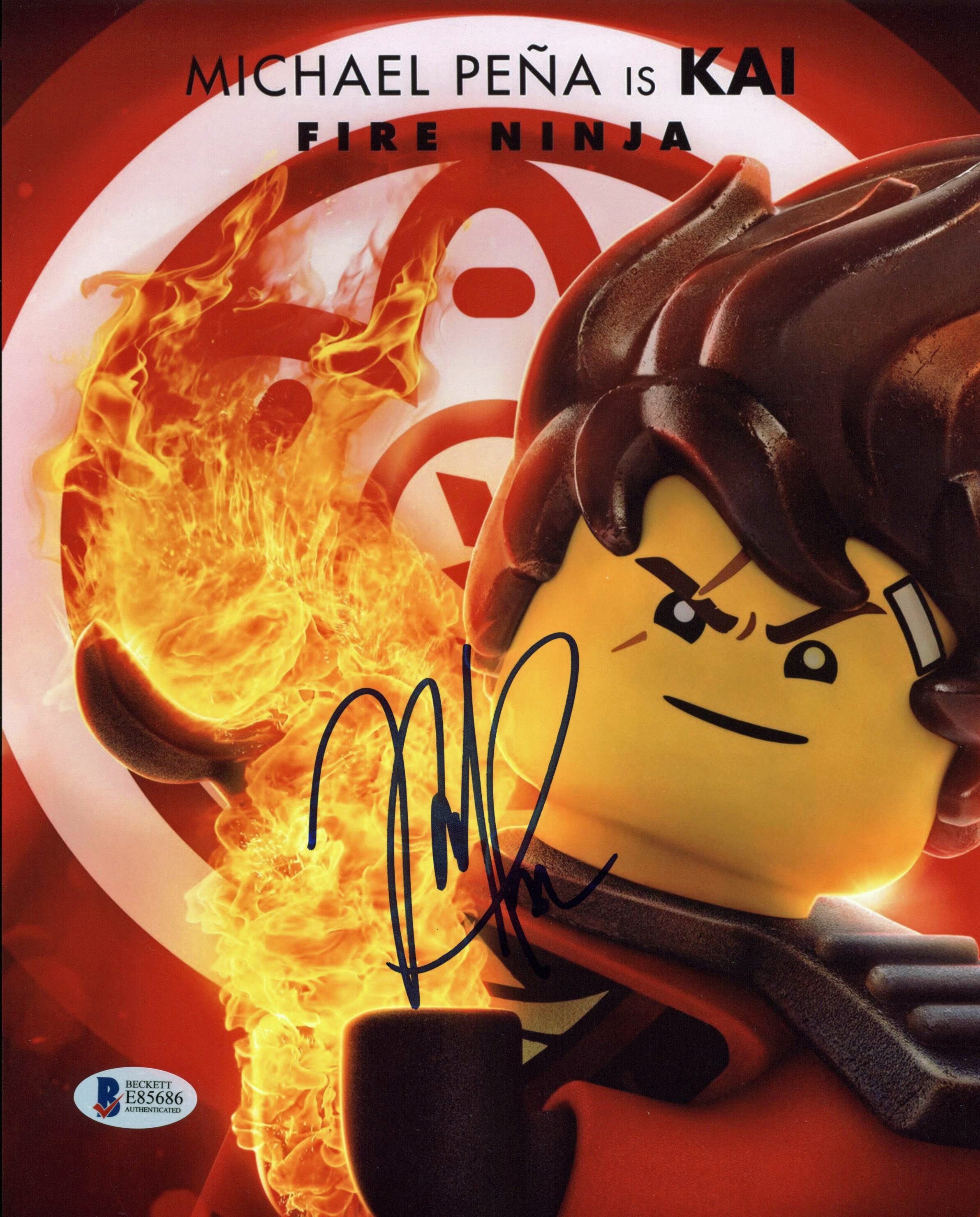 Michael Pena The Lego Ninjago Movie Authentic Signed 8x10 Photo BAS #E85686
