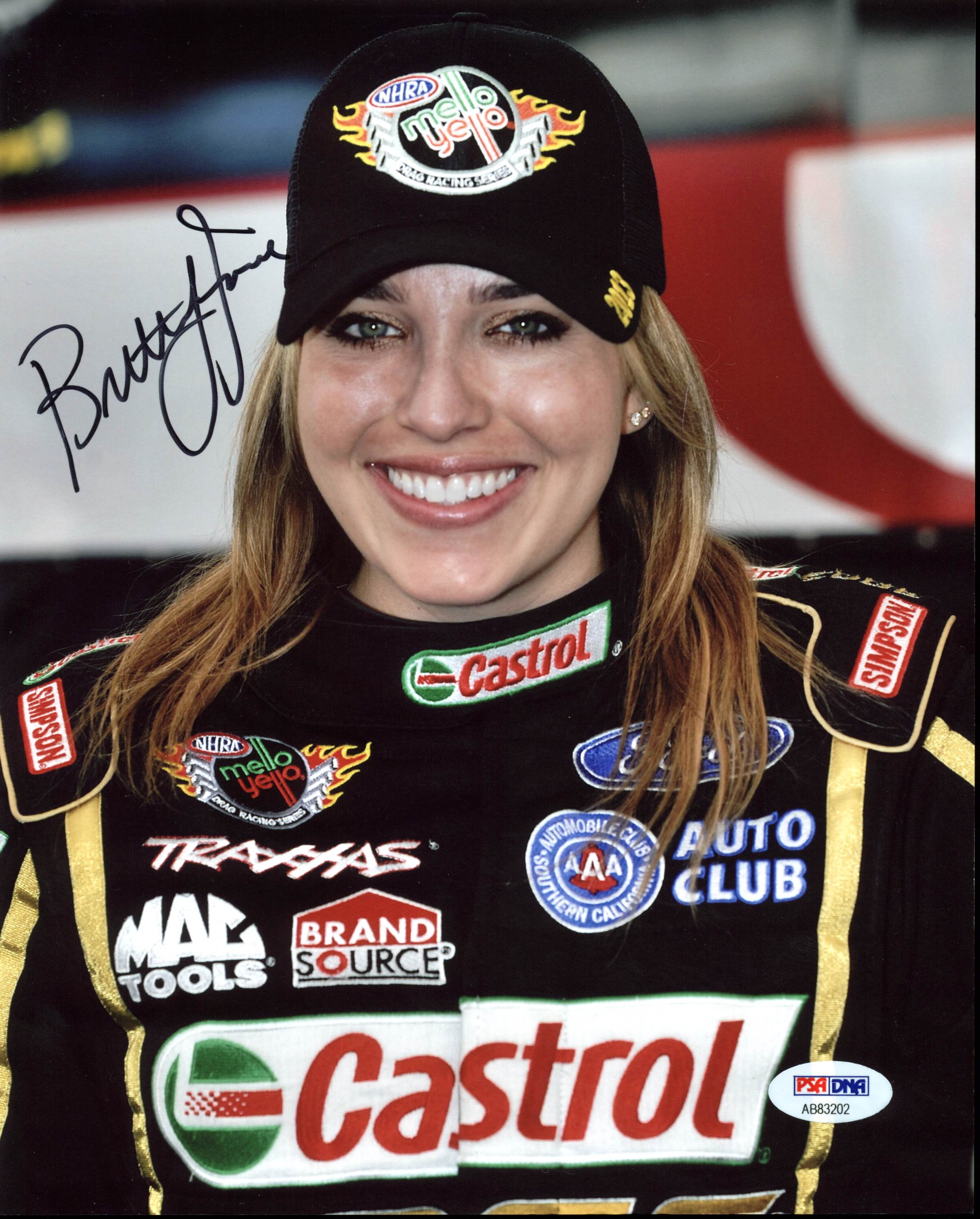 Brittany Force NHRA Drag Racing Authentic Signed 8x10 Photo PSA/DNA #AB83202