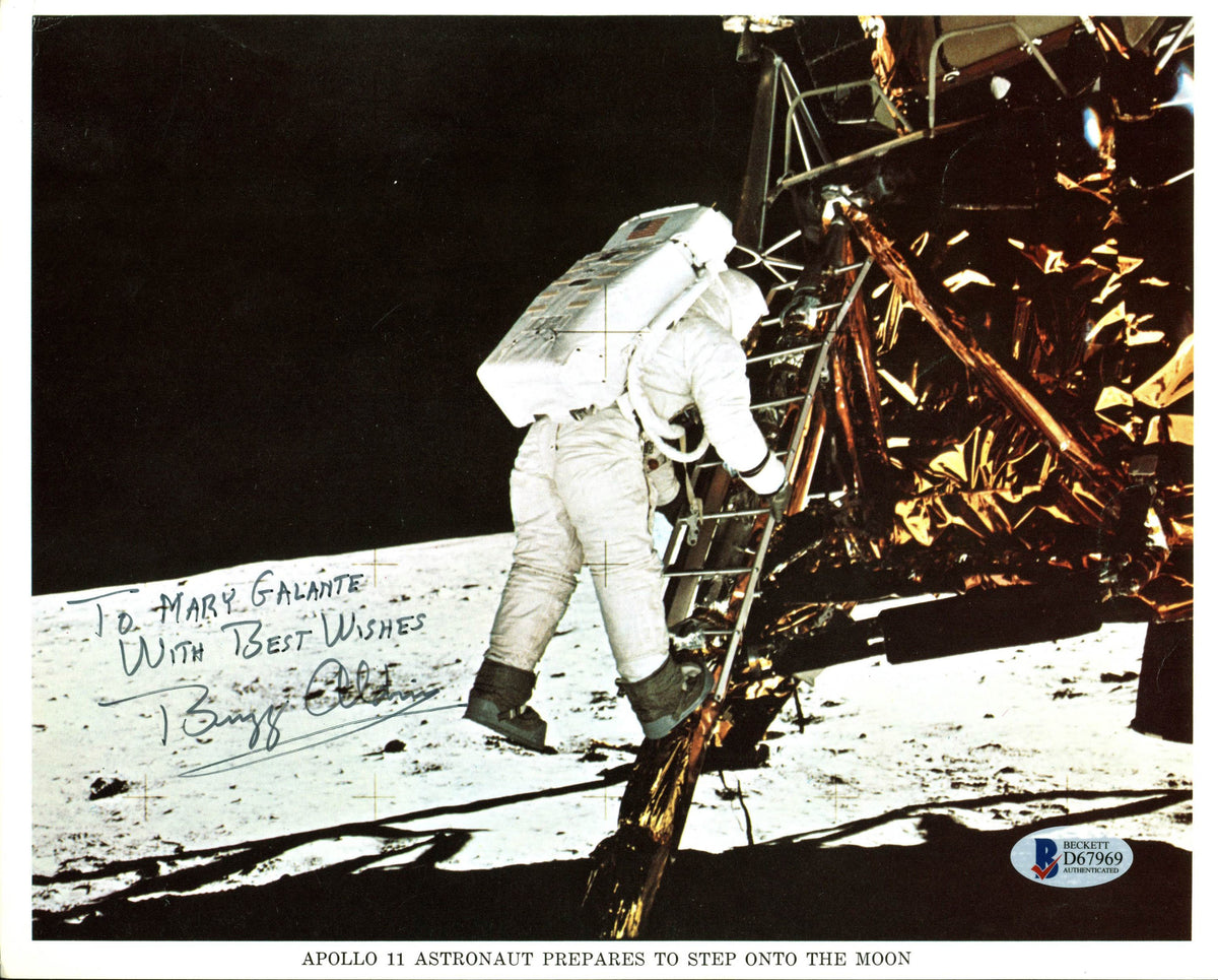 Edwin "Buzz" Aldrin NASA Apollo 11 Astronaut Signed 8x10 Press Photo BAS #D67969