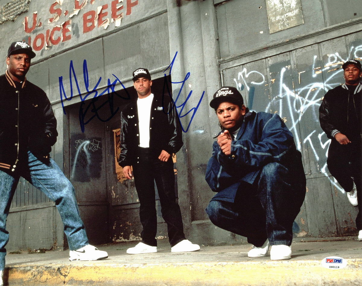 DJ Yella & MC Ren N.W.A Authentic Signed 11x14 Photo Autographed PSA/DNA #Z90119