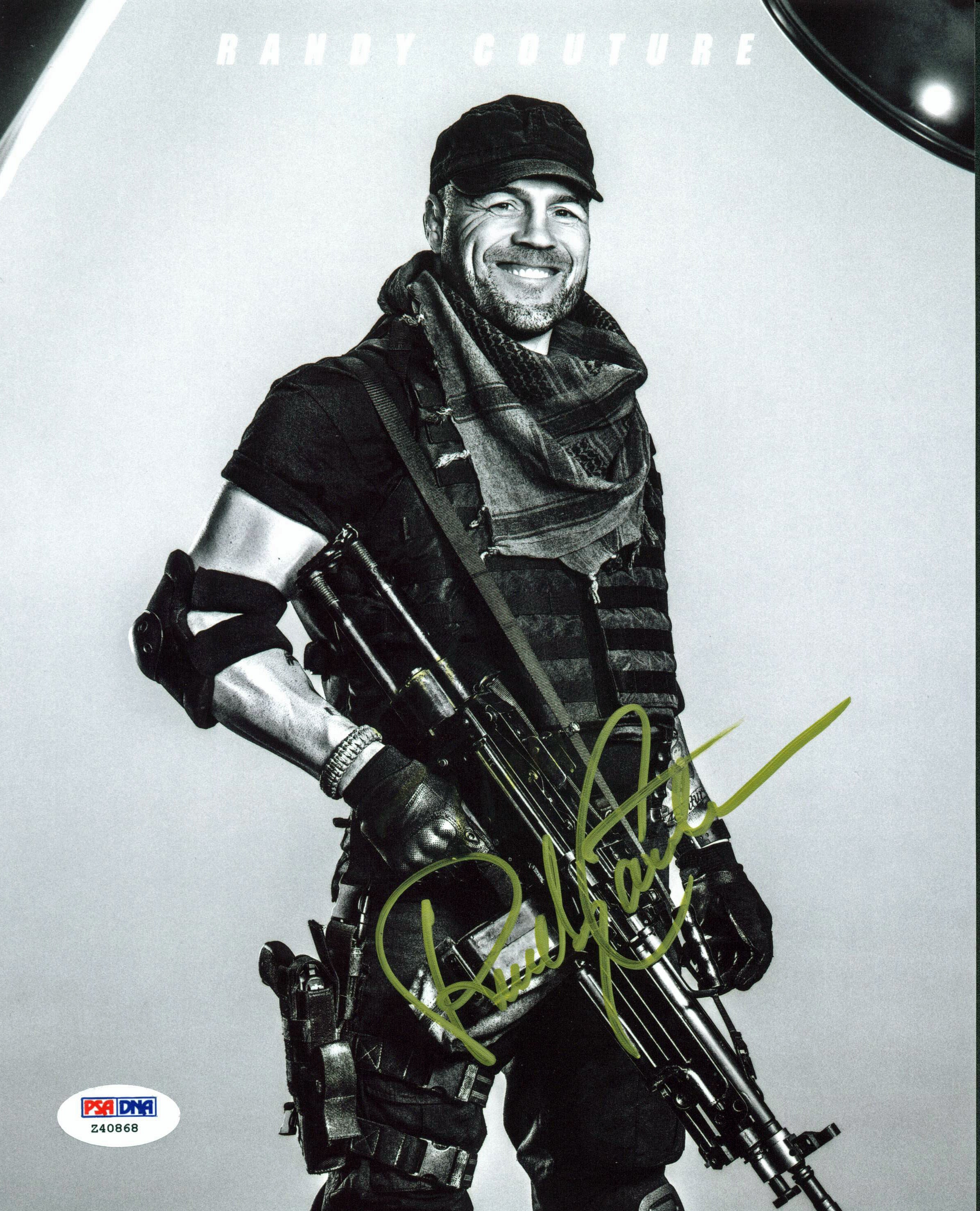 Randy Couture UFC The Expendables Authentic Signed 8x10 Photo PSA/DNA #Z40868