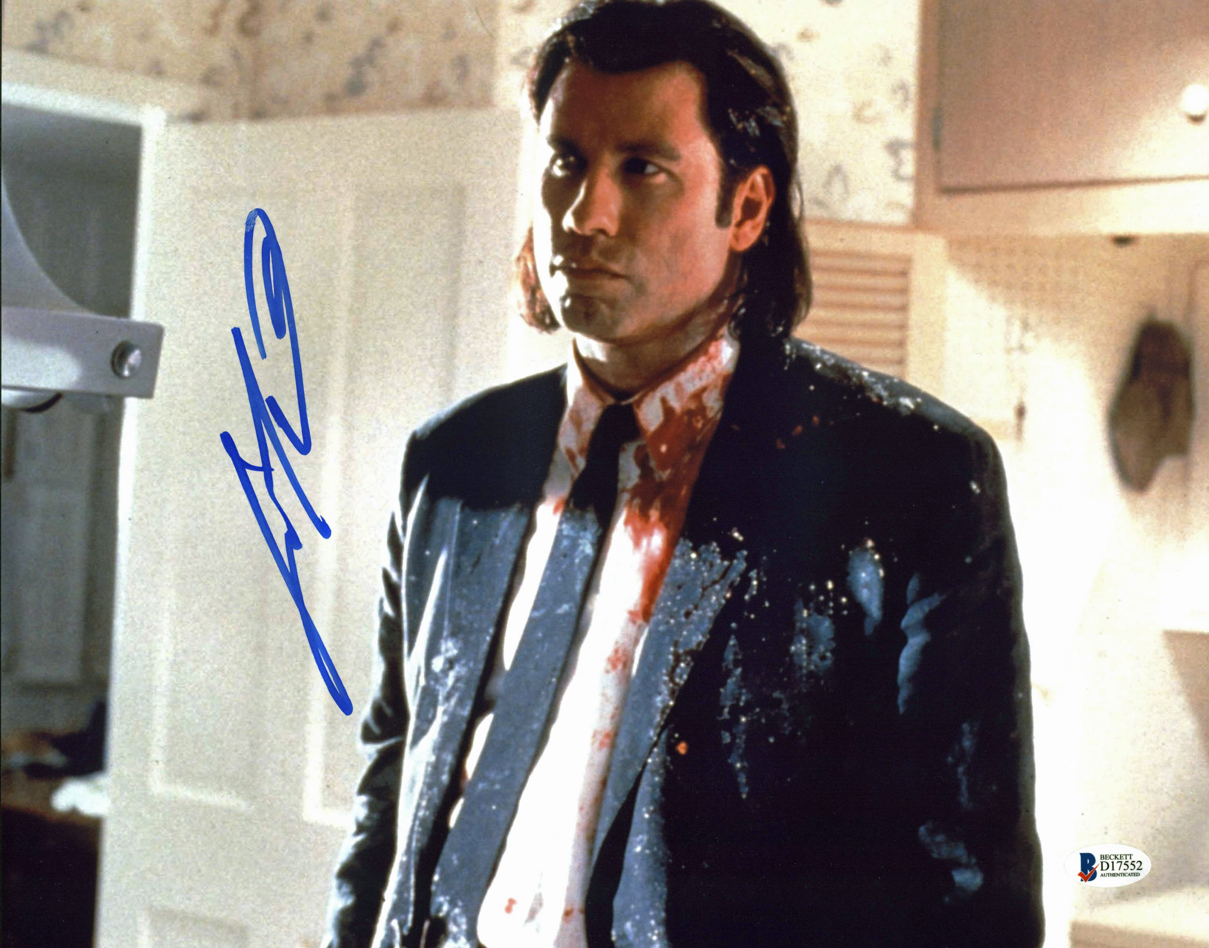 John Travolta Pulp Fiction Authentic Signed 11x14 Photo Autographed BAS #D17552