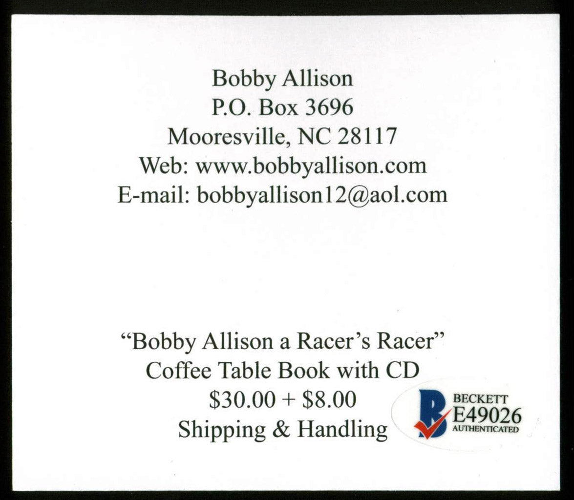 Bobby Allison NASCAR Authentic Signed 3.25x3.75 Promotional Card BAS #E49026