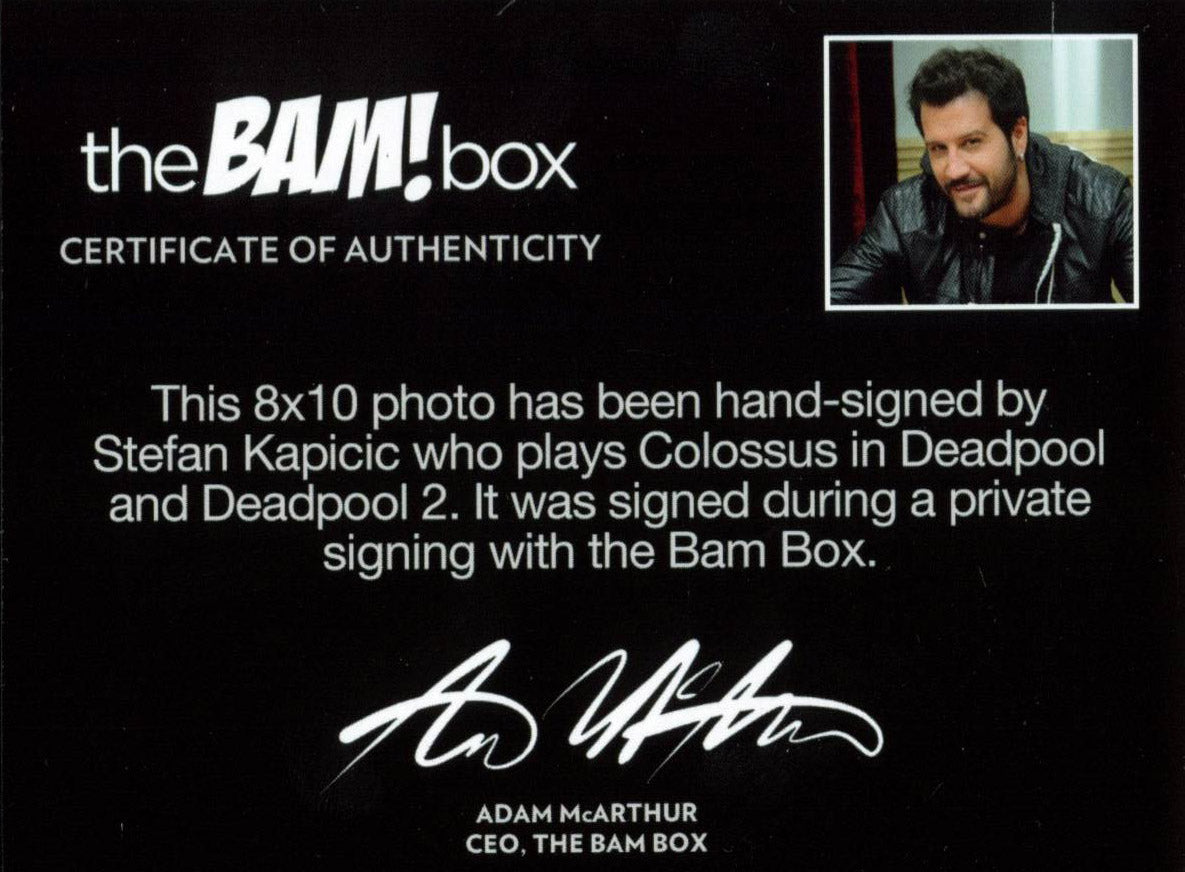 Stefan Kapicic Deadpool Authentic Signed 8x10 BAM BOX Photo Autographed