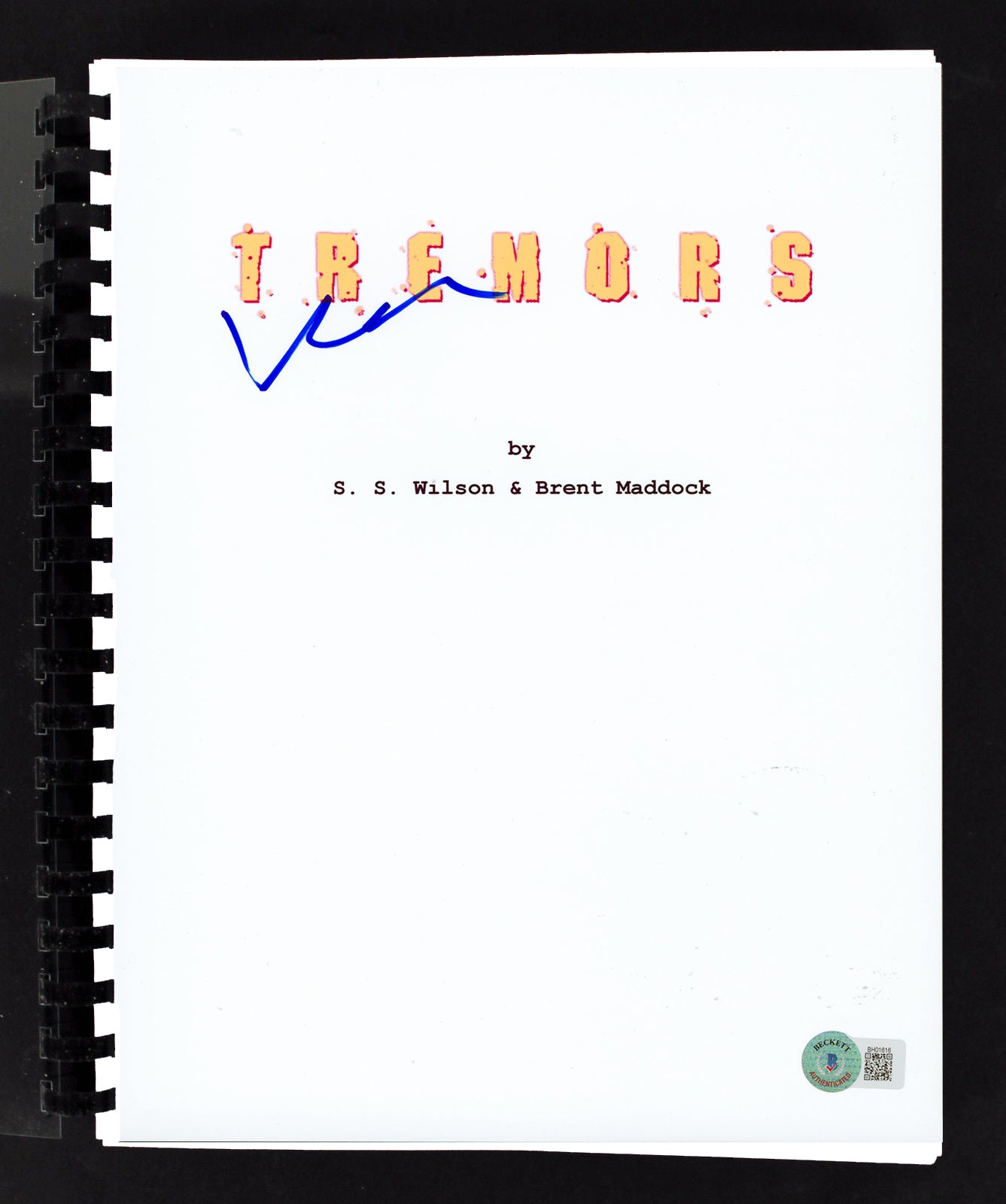 Kevin Bacon Tremors Authentic Signed Movie Script Autographed BAS #BH01616
