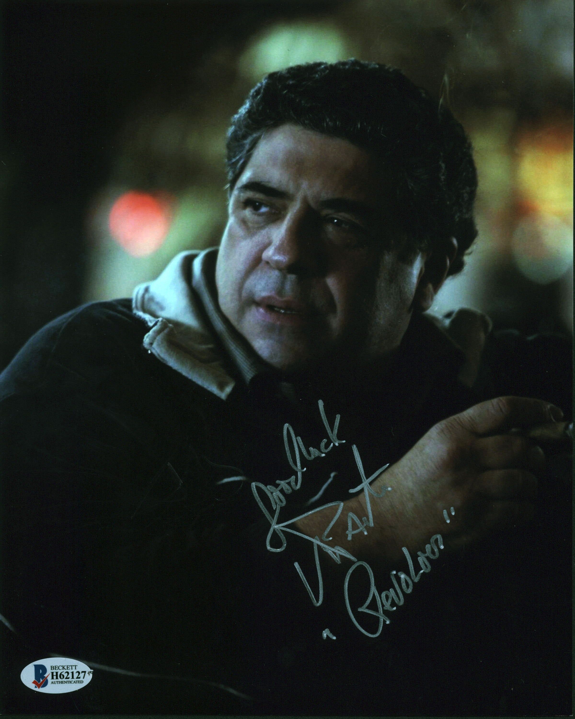 Vincent Pastore "Revolver" Authentic Signed 8x10 Photo Autographed BAS #H62127