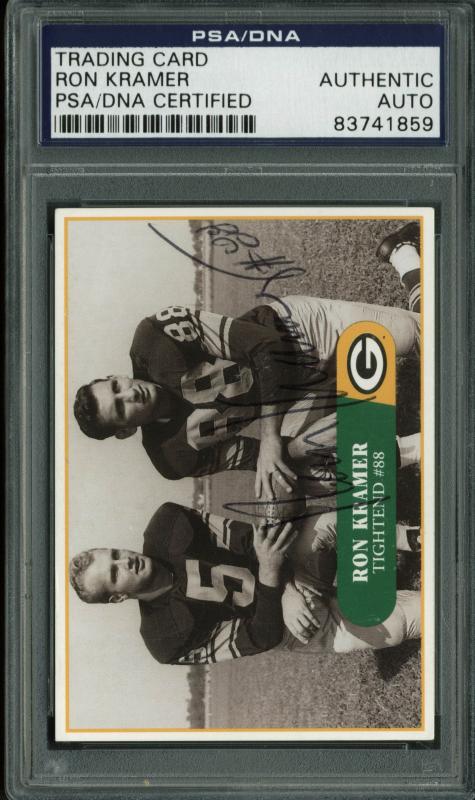 Packers Ron Kramer Authentic Signed Trading Card PSA/DNA Slabbed #83741859