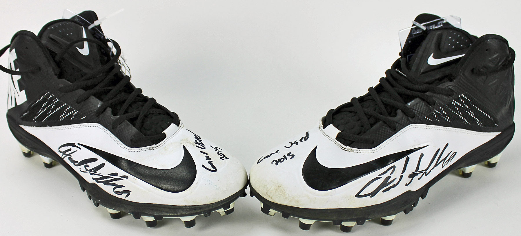 Bears Jared Allen Authentic Signed 12/6/15 Game Used Nike Cleats PSA #AC48282