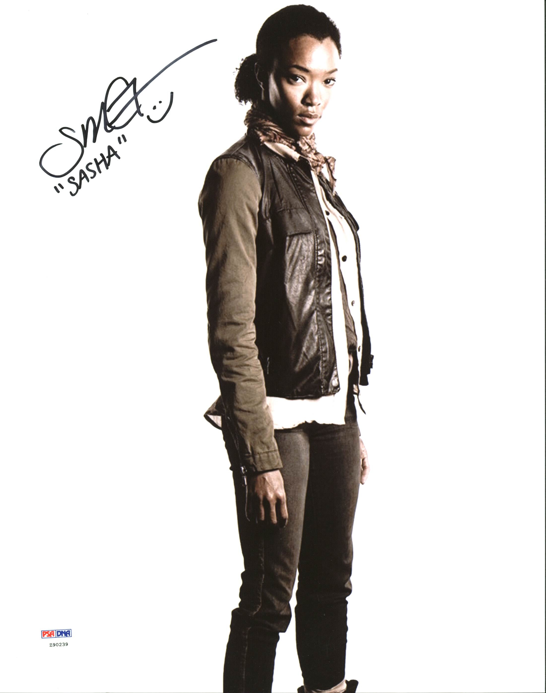 Sonequa Martin-Green The Walking Dead Authentic Signed 11X14 Photo PSA #Z90239