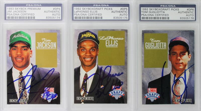 Complete Signed 1992 Skybox Draft Picks Set (27) W/ Shaq, Mourning PSA Slabbed