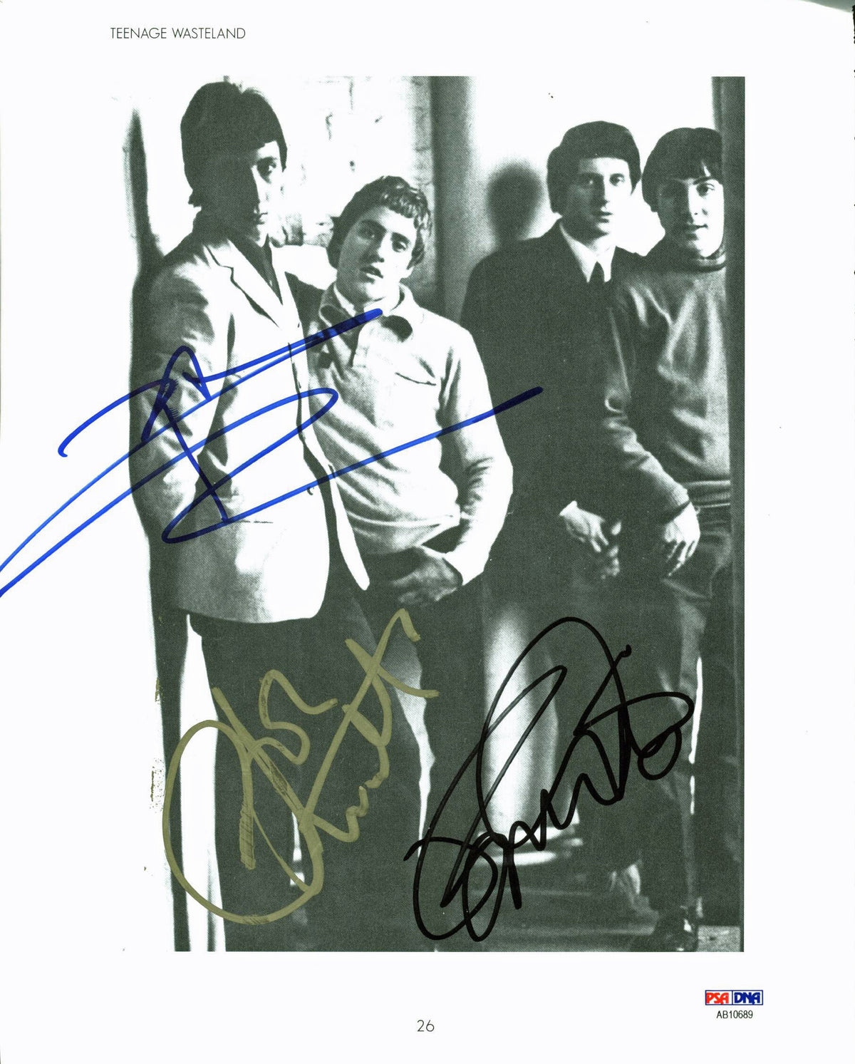 The Who (3) Townshend, Entwistle & Daltrey Signed 9x11.5 Magazine Page PSA/DNA