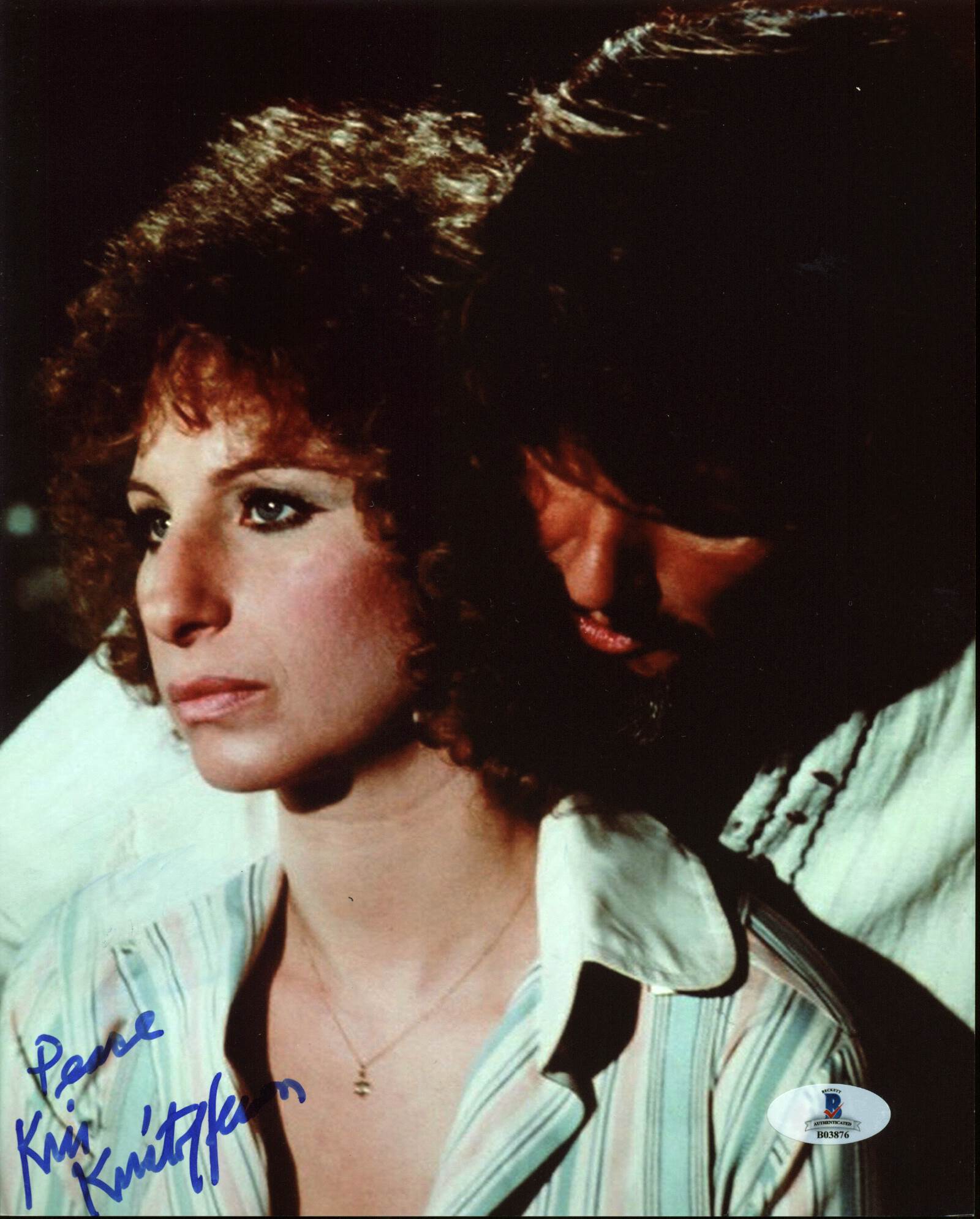 Kris Kristofferson A Star is Born Authentic Signed 8X10 Photo BAS #B03876