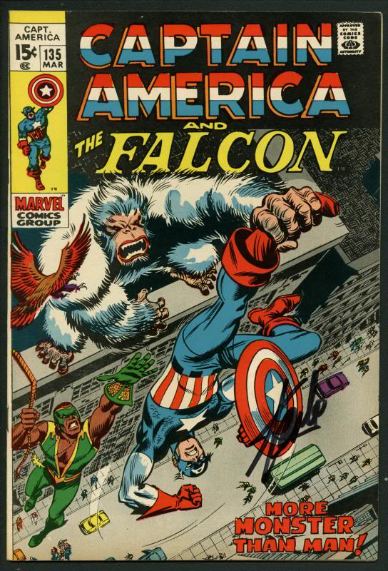 Stan Lee Signed Captain America & The Falcon #135 Comic Book PSA/DNA #W18824