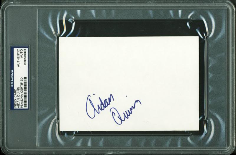 Aidan Quinn Authentic Signed 4X6 Index Card Autographed PSA/DNA Slabbed