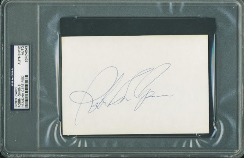 Robin Givens "Tyson" Authentic Signed 4X6 Index Card Autographed PSA Slabbed 1