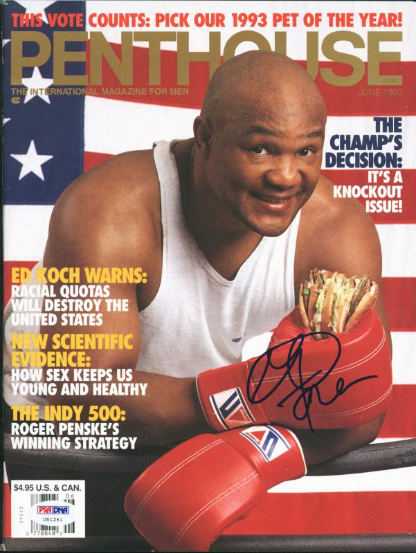 George Foreman Boxing Signed Magazine 1992 Penthouse Autographed PSA/DNA #U51261