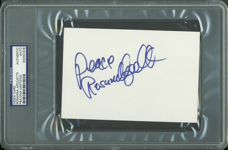 Rosanna Arquette Authentic Signed 4x6 Index Card Autographed PSA/DNA Slabbed 2