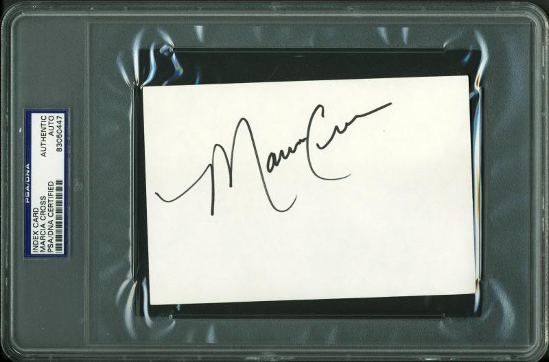 Marcia Cross Authentic Signed 4X6 Index Card Autographed PSA/DNA Slabbed 2