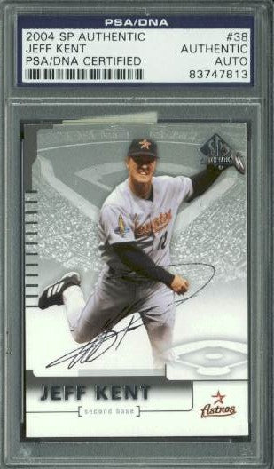 Astros Jeff Kent Signed Card 2004 Sp Authentic #38 PSA/DNA Slabbed #83747813