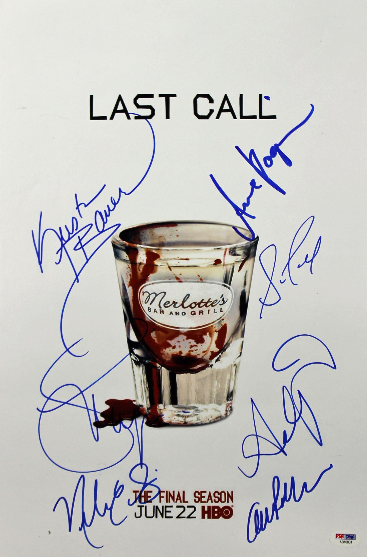 True Blood (Stephen Moyer, Anna Paquin, +5) Signed 12x18 PSA/DNA #AB10804