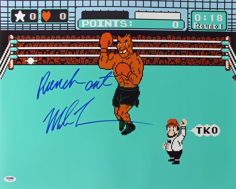 Mike Tyson 'Punch Out' Signed Authentic 16X20 Photo Autographed PSA/DNA ITP