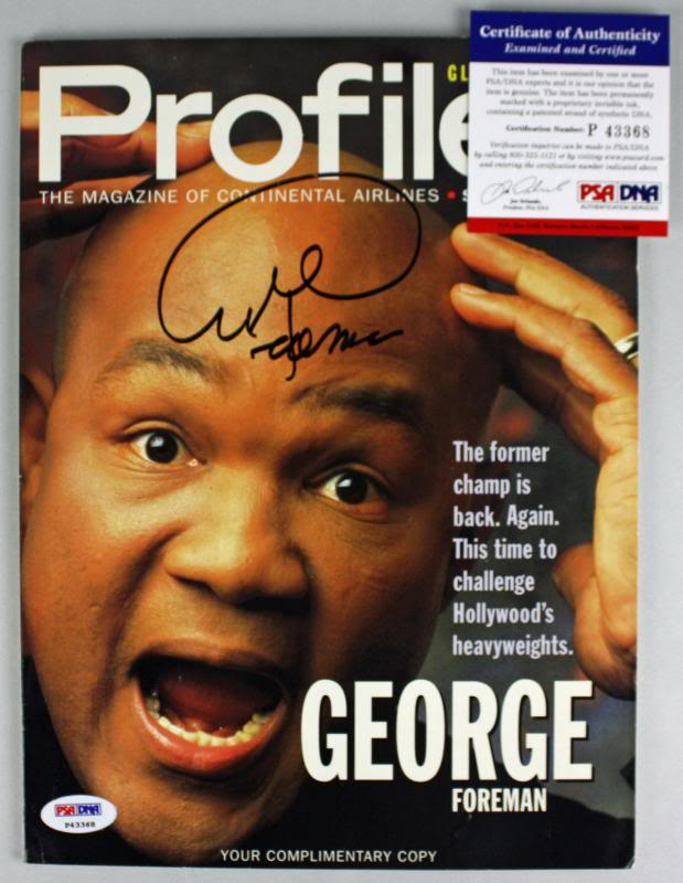 George Foreman Boxing Authentic Signed 1993 Profiles Magazine PSA/DNA #P43368