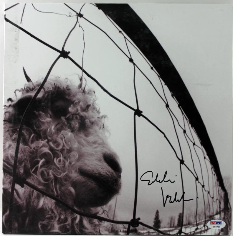 Eddie Vedder Signed Vs Album Cover W/ Vinyl Auto Graded Gem Mint 10! PSA #V09700