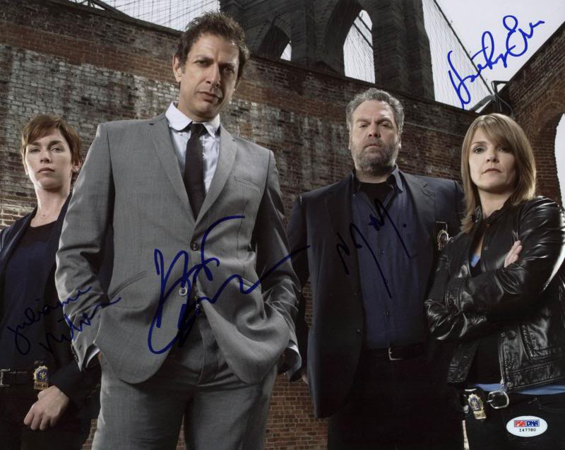 Law & Order- Erbe, D'Onofrio, Goldblum & Nicholson Signed 11X14 Photo PSA I47780