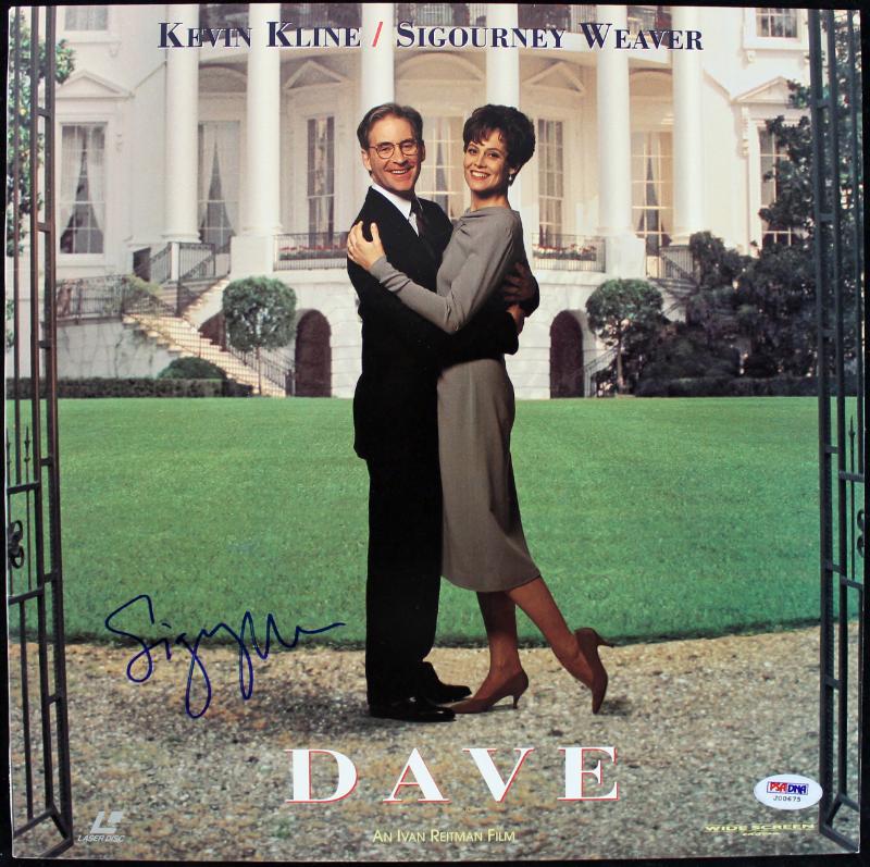 Sigourney Weaver Dave Authentic Signed Laserdisc Cover PSA/DNA #J00675