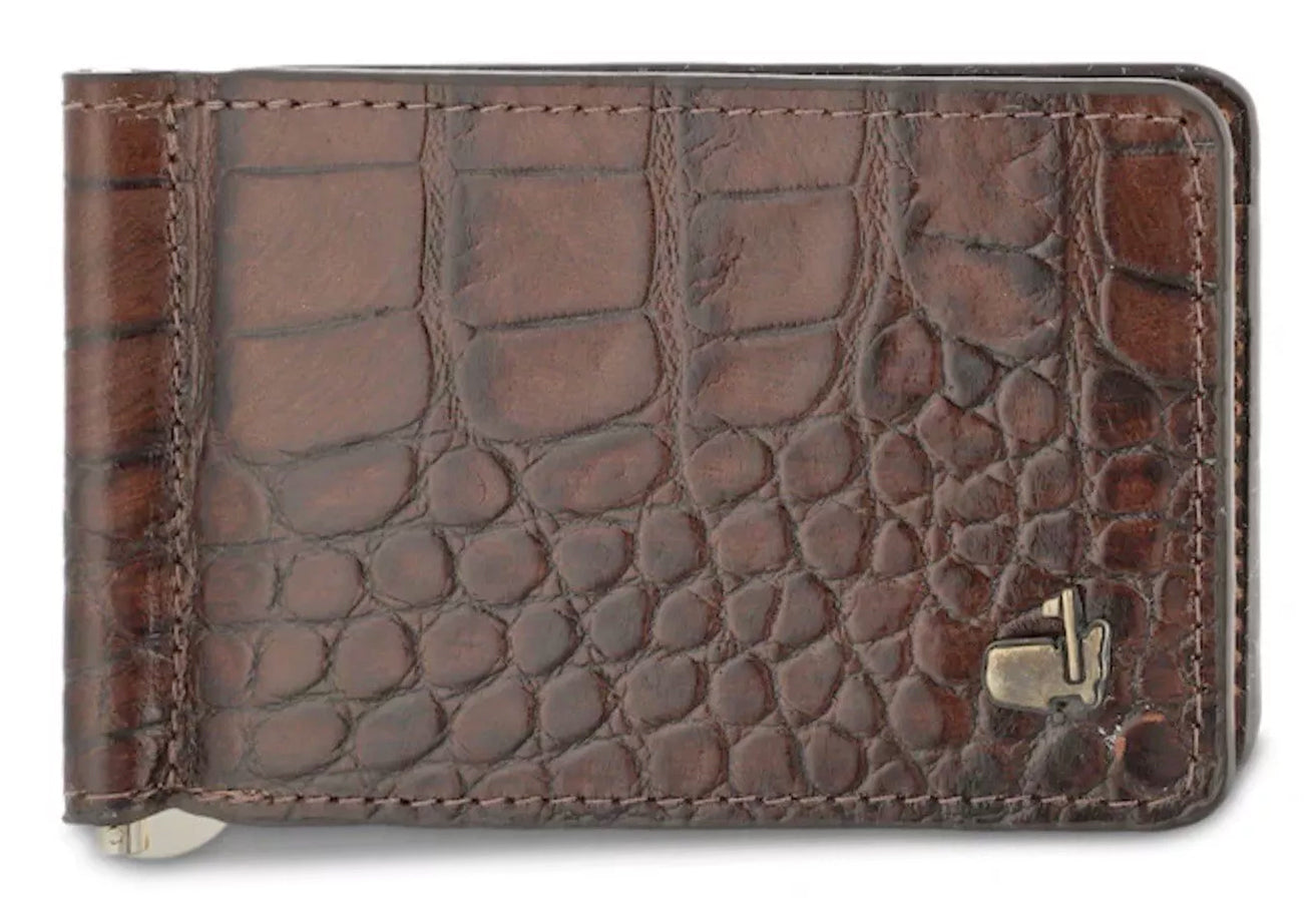 2025 Augusta National GC Masters Brown Leather Money Clip Billfold Wallet w/ Box