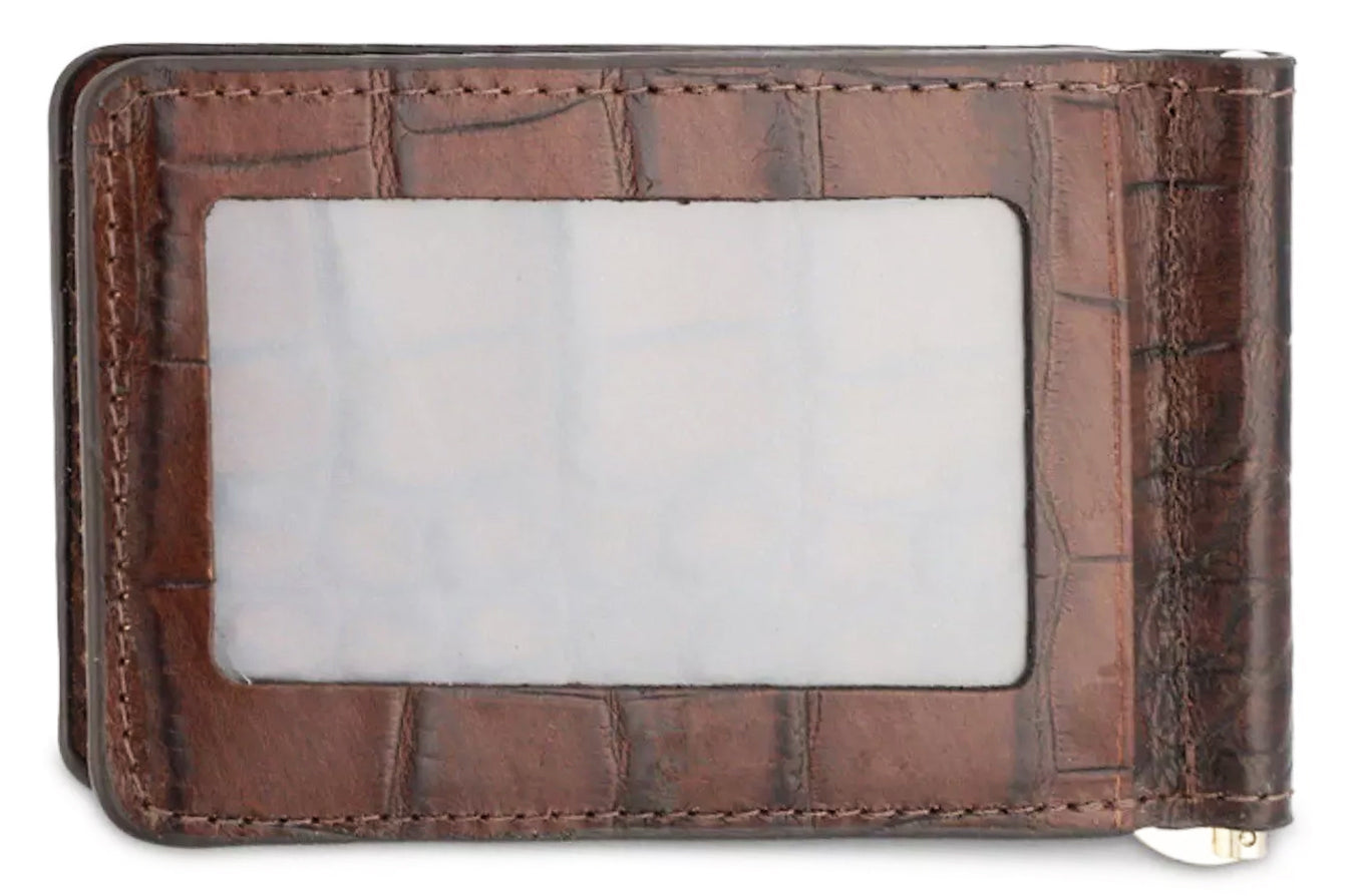 2025 Augusta National GC Masters Brown Leather Money Clip Billfold Wallet w/ Box