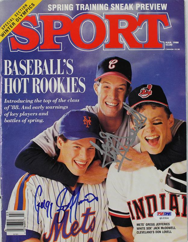 Gregg Jefferies & Jack Mcdowell Authentic Signed 1988 Sport Magazine PSA #Q12314