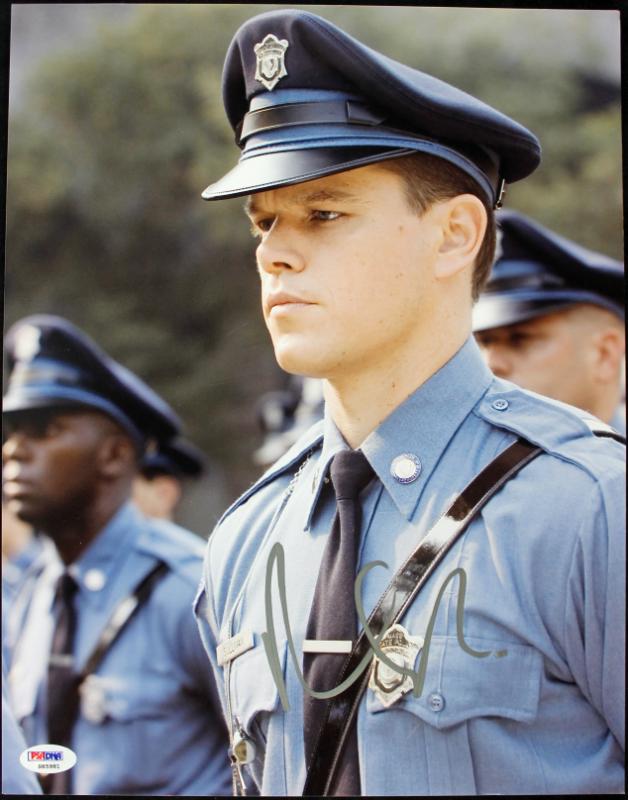 Matt Damon The Departed Signed Authentic 11X14 Photo Autograhed PSA/DNA #S85981