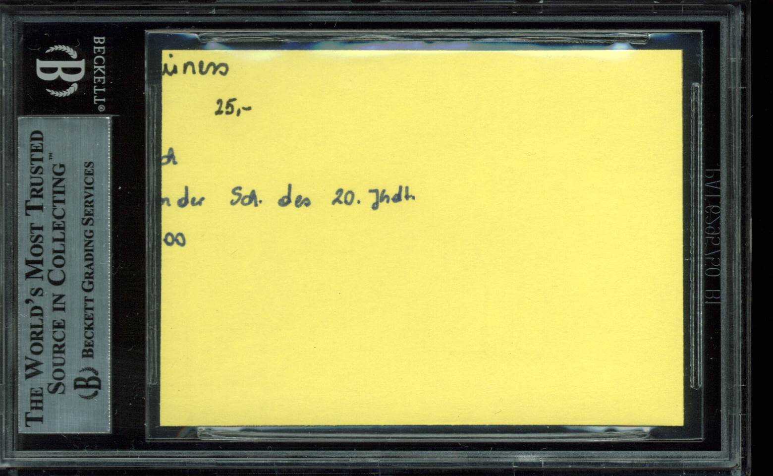 Alec Guinness Star Wars Authentic Signed 2.5x3.5 Cut Signature BAS Slabbed