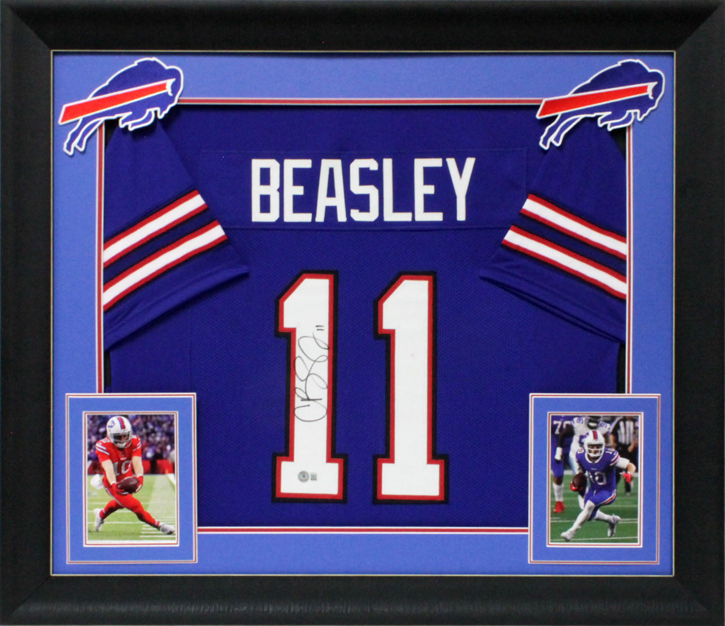 Cole Beasley Authentic Signed Blue Pro Style Framed Jersey Autographed BAS Wit
