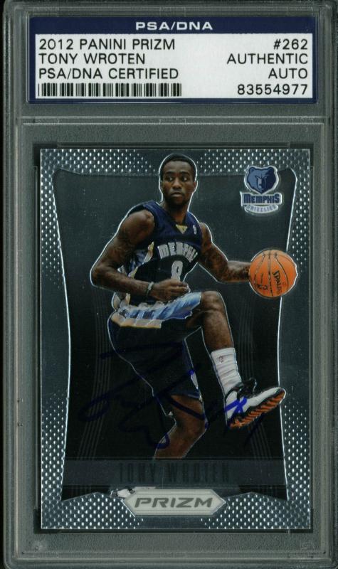 Grizzlies Tony Wroten Signed Card 2012 Panini Prizm Rc #262 PSA/DNA Slabbed